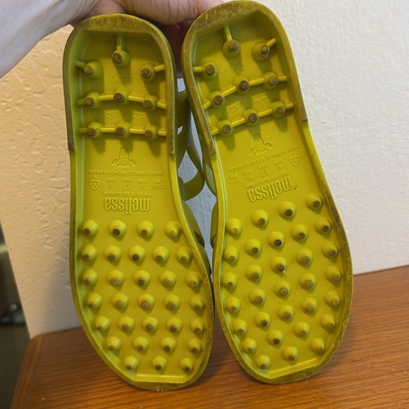 Melissa lime green/yellow jelly sandals, fisherman/possession - Picture 9 of 10